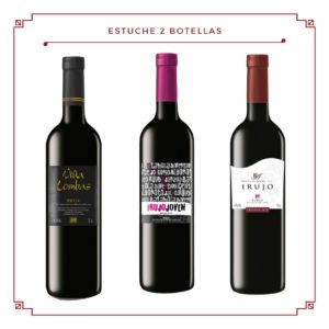 Estuche 3 botellas: 1 Irujo Crianza +1 Irujo Joven + 1 Viña Lombas Garnacha