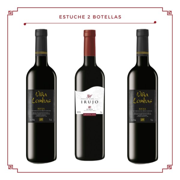 Estuche 3 botellas: 1 Irujo Crianza + 2 Viña Lombas, Garnacha